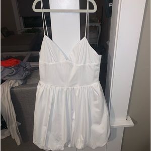 Zara nwt white bubble mini dress size medium